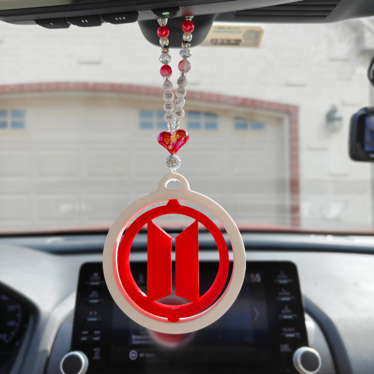Spinning K-pop Inspired Rearview Mirror Charm Car Decoration (Now Heat Resistant)