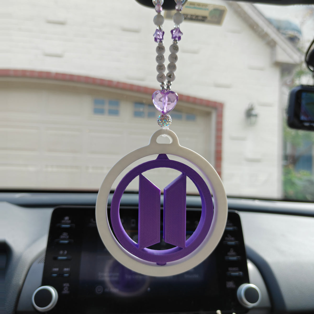 Spinning K-pop Inspired Rearview Mirror Charm Car Decoration (Now Heat Resistant)